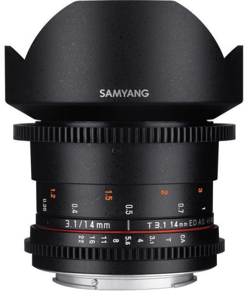 Samyang 14mm T3.1 VDSLR ED AS IF UMC II Cine Lens 3 www.filters-exchange.com