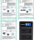 SEIWEI Dual Rapid Battery and Charger with LCD Screen – NP-FW50 8 www.filters-exchange.com