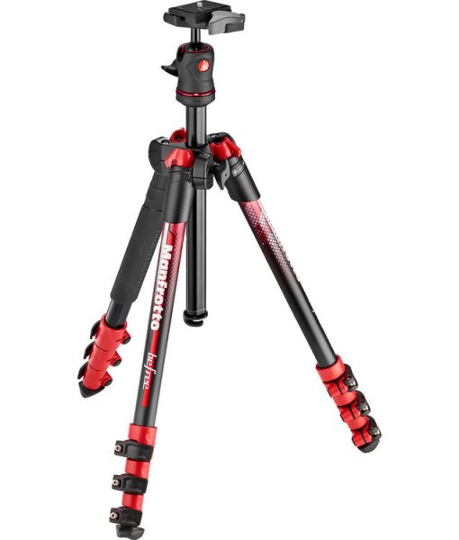 Manfrotto BeFree Color Aluminum Travel Tripod (Red) 1