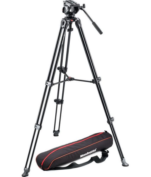 Manfrotto MVH500A Fluid Drag Video Head with MVT502AM Tripod and Carry Bag 1 www.filters-exchange.com