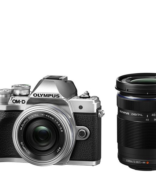 Olympus OM-D E-M10 Mark III Compact System Camera Double Zoom Lens Kit – Silver