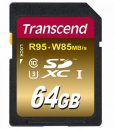 Transcend 64GB SDXC Class 10 UHS-I U3X Memory Card