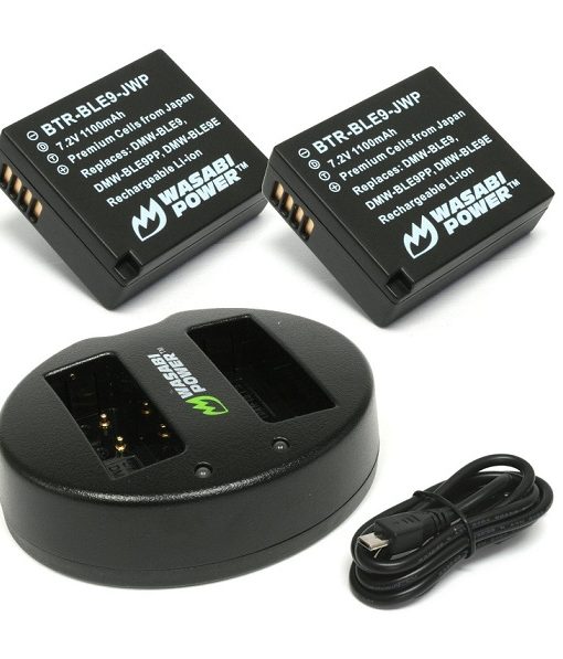 Wasabi Power Battery (2-Pack) and Dual Charger for Panasonic DMW-BLG10