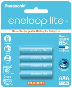 Panasonic-Eneloop-Lite-BK-4LCCE-4BT-AAA-Rechargeable-Battery-Pack-of-4-600mah