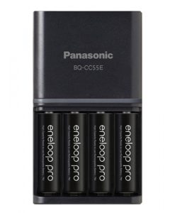 Panasonic-Smart-Quick-Charger-with-Eneloop-Pro-AA-Battery-Set-of-4-Black-2550mAh-1