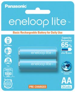 Panasonic-eneloop-lite-BK-3LCCE-2BT-AA-Rechargeable-Battery-Pack-of-2